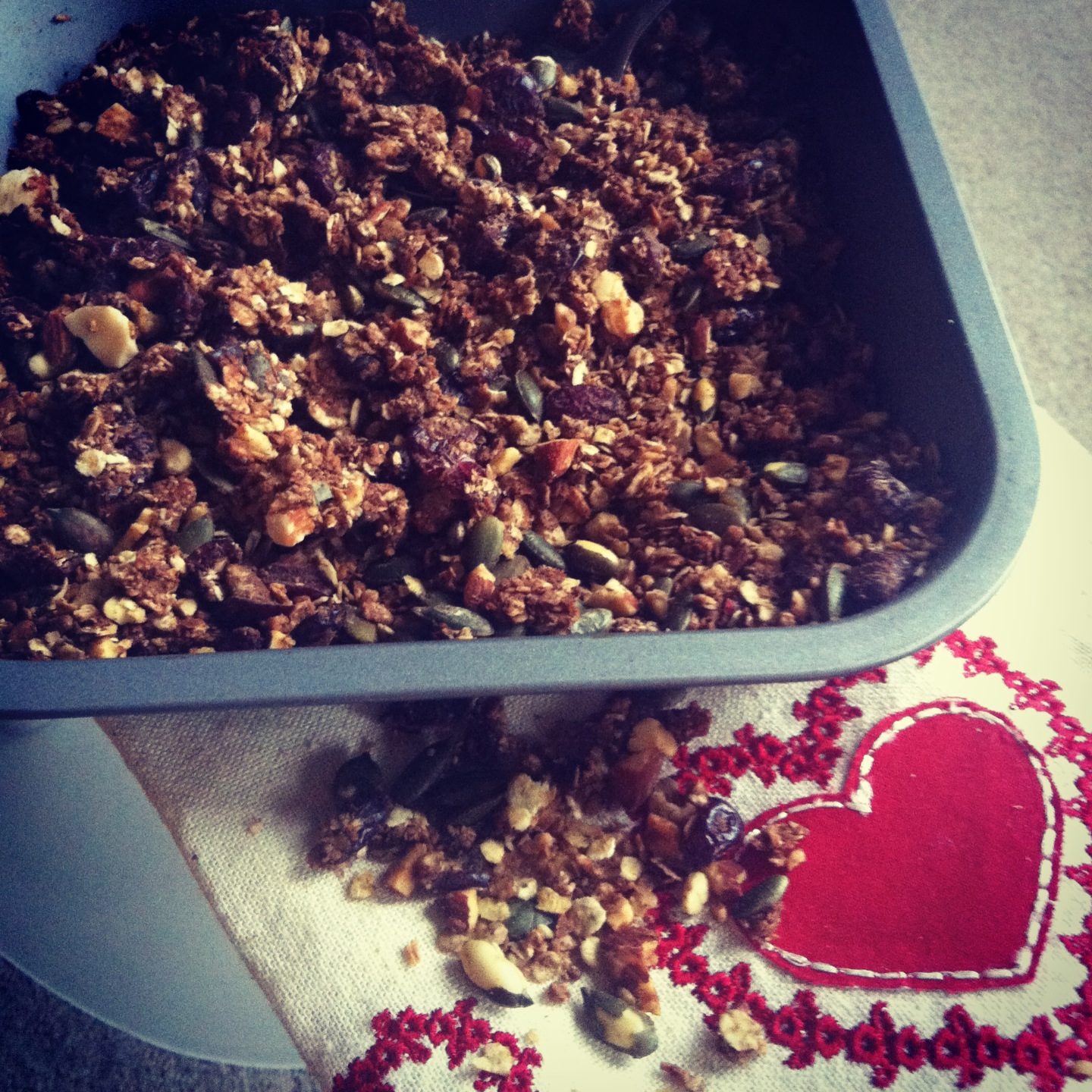 Crunchy Granola with Chocolate Protein (optional!)