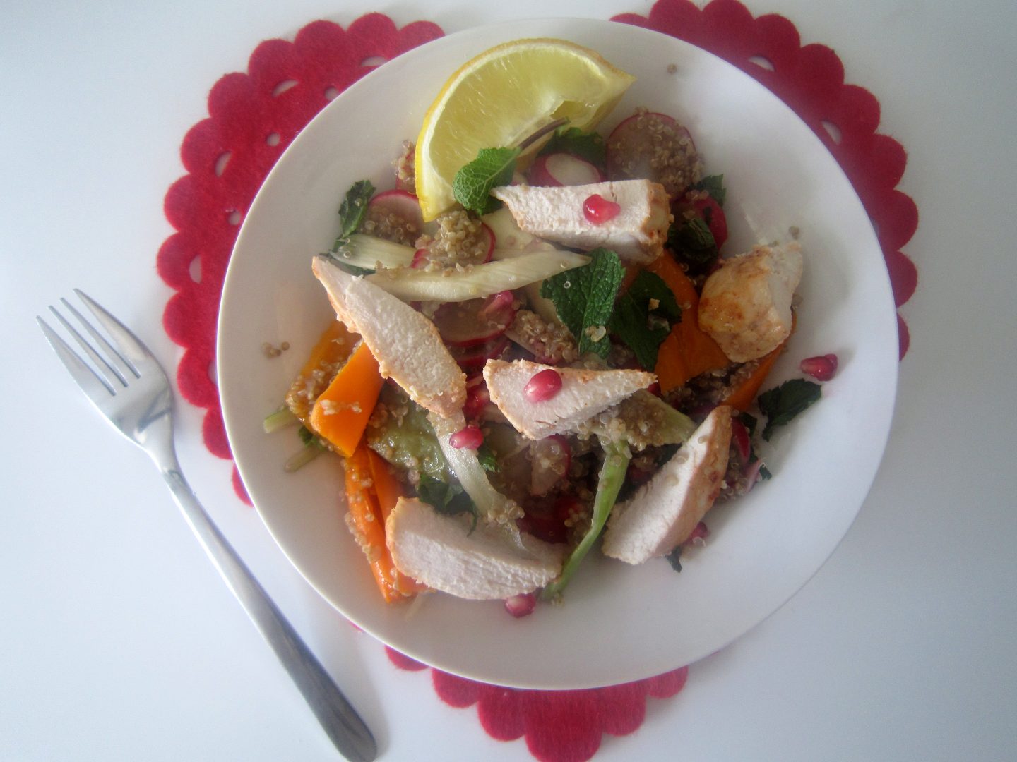 Harissa Roasted Chicken with Quinoa Salad