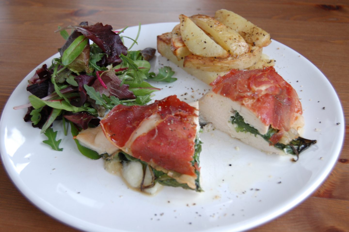 Chicken & Spinach Melts with Parma Ham